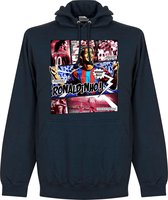 Ronaldinho Barca Comic Hoodie - Navy - XXL