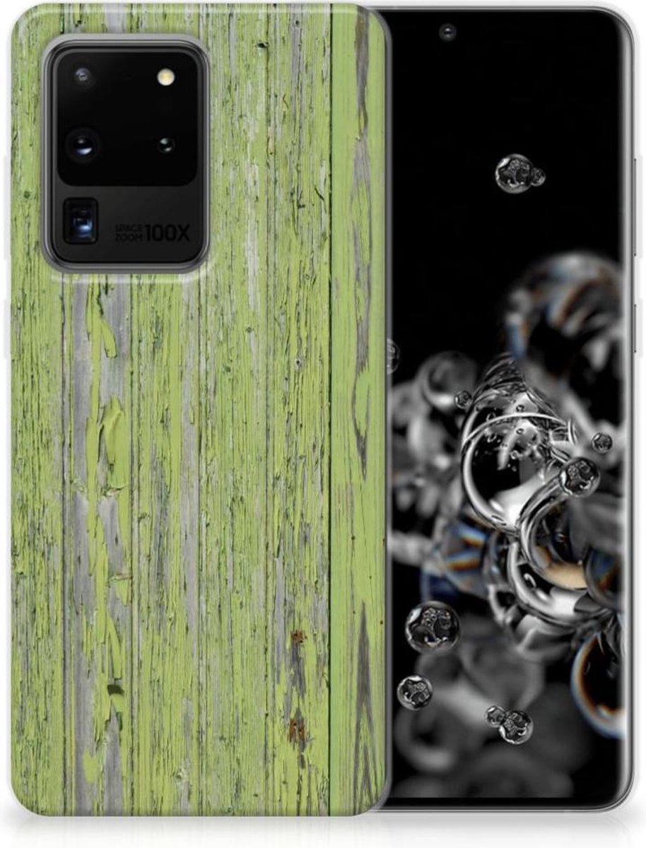 Samsung Galaxy S20 Ultra Bumper Hoesje Green Wood