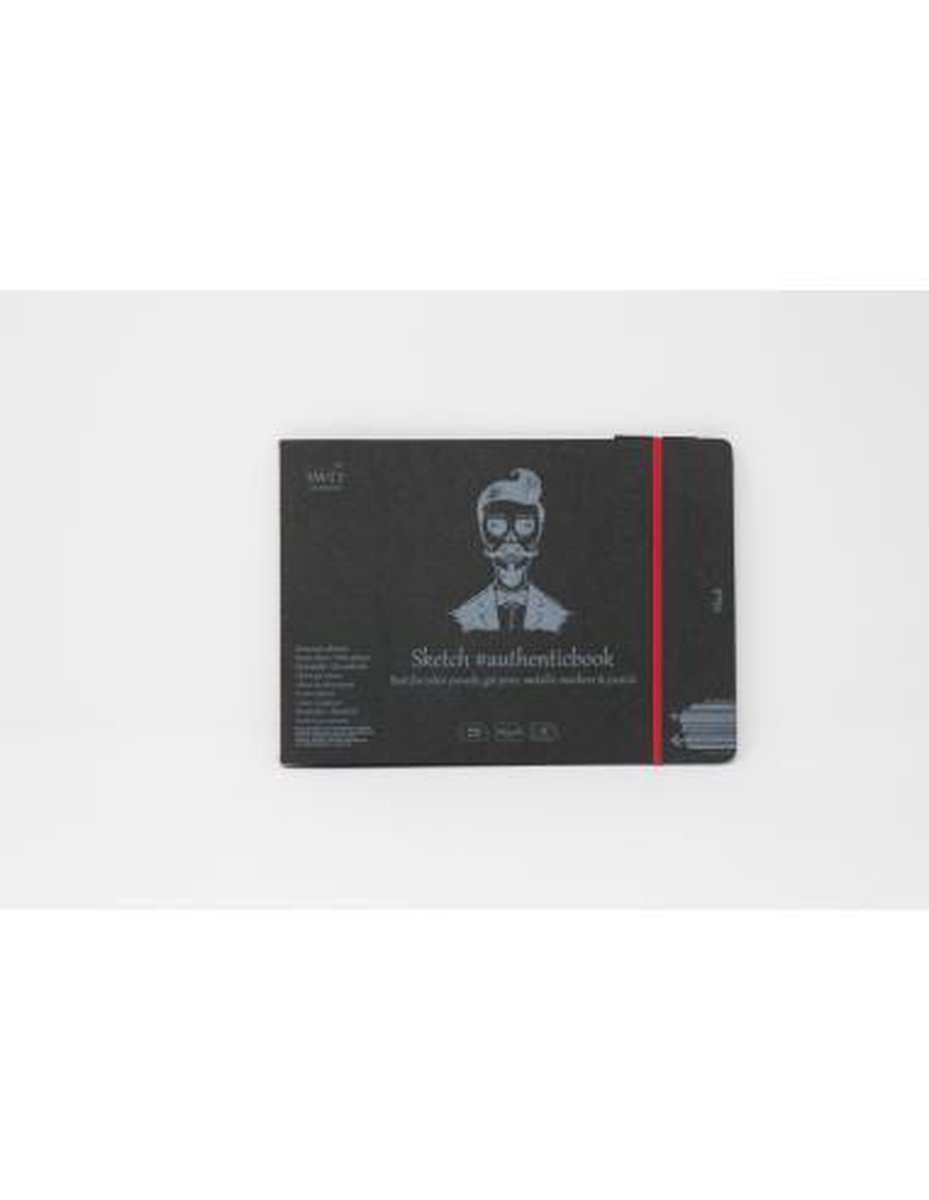 SMLT schetsalbum zwart papier 24,5x17,6 cm 18 vel creatief.