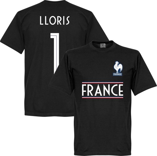 Frankrijk Lloris Keeper Team T-Shirt - Zwart - XXXXL