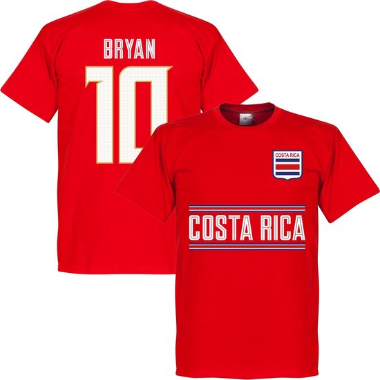 Costa Rica Bryan Ruiz 10 Team T-Shirt - Rood - XXXL