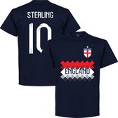 Engeland Sterling 10 Team T-Shirt - Navy - XXL