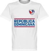 Dominicaanse Republiek Team T-Shirt - Wit  - 5XL