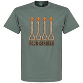 Four Candles T-Shirt - Grijs - XXL