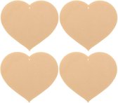 8x Houten hartjes 8 x 7 cm - Hobby/knutselmateriaal - Valentijn/Moederdag/Vaderdag cadeau/kado knutselen - Houten harten knutselen/schilderen