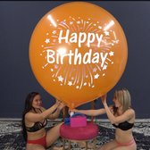 2 Cattex reuze ballonnen - Happy Birthday Print - 36 inch - 90 cm - grote ballonnen