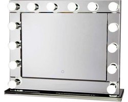 Bright Beauty Vanity hollywood make up spiegel met verlichting - 80 x 65 cm - dimbaar - rand van spiegelglas
