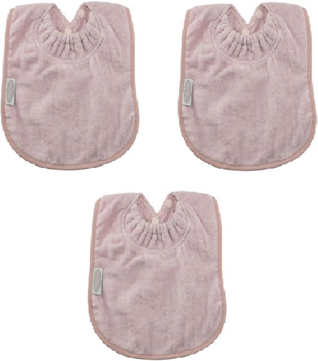 Silly Billyz Towel Large Bibs Antique Pink 3 Stuks