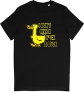 Grappig T Shirt - I Don't Give A Fuck A Duck - Zwart - XL