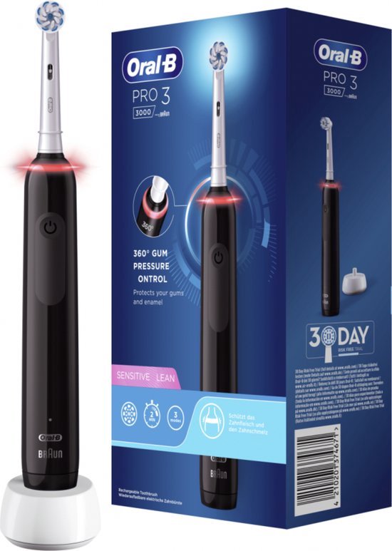 Oral-B Pro 3 3000 Zwarte Elektrische Tandenborstel