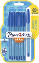 Paper Mate InkJoy 100ST-balpennen | Medium punt (1,0 mm) | Blauwe inkt | 8 stuks