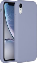 Accezz Hoesje Geschikt voor iPhone Xr Hoesje Siliconen - Accezz Liquid Silicone Backcover - Lavendel