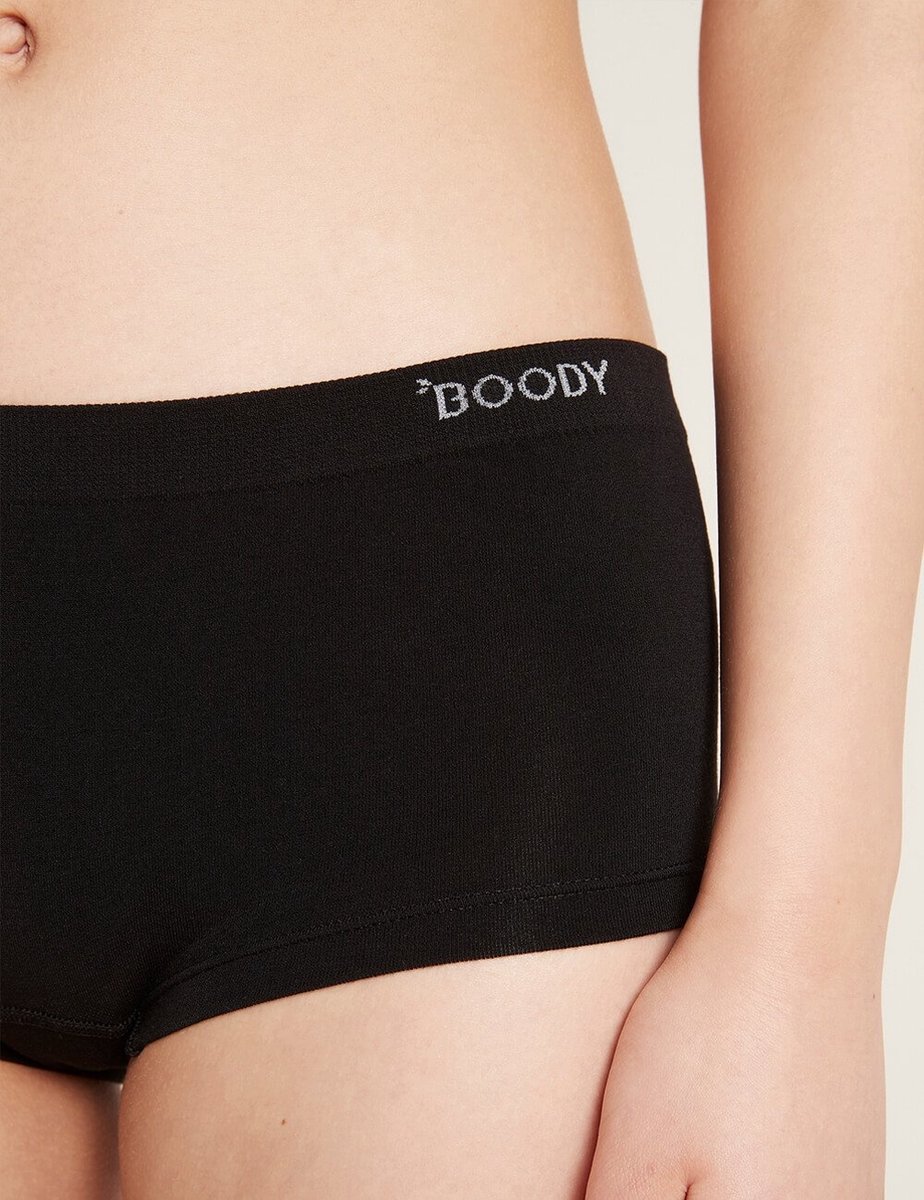 Boody - Bamboe Boyleg brief damesslips - zwart / XL