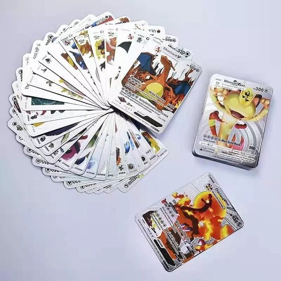 Thumbnail van een extra afbeelding van het spel Speelkaarten-Kinderen-55-Stuks-Battle-Personage-Set-Fun-Met-Box-Rare-Silver-Editie
