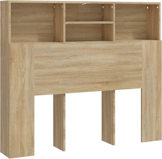 vidaXL Armoire tête de lit Chêne Sonoma 120 x 19 x 103,5 cm