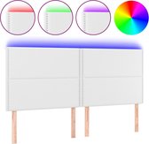 vidaXL-Hoofdbord-LED-180x5x118/128-cm-kunstleer-wit