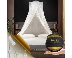 Xclusive-lifestyle® Luxe Klamboe – Geschikt voor 1- en 2-persoonsbed – Inclusief Bevestigingsset, Reisetui en Zelfklevende Haakjes – Ideaal voor Thuis en op Reis – In- en Outdoor Gebruik