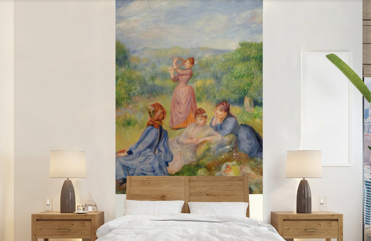 Behang - Fotobehang Schilderij - Renoir - Impressionisme - Breedte 120 cm x hoogte 240 cm