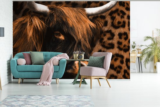 Papier Peint - Papiers Papier peint photo Imprimé Panthère - Highlander écossais - Design - Largeur 450 cm x Hauteur 300 cm