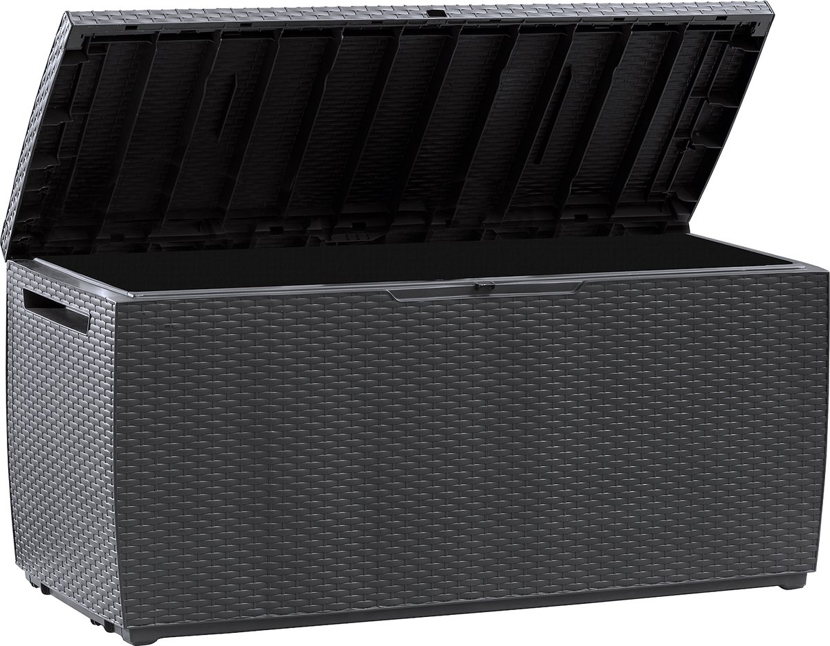 Coffre de rangement - roulettes 305 Litres - Brun | bol.com