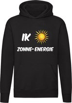 Ik hou van zonne-energie | zon | licht | zomer | warmte | blij | vrolijk | energie | Unisex | Trui | Hoodie | Sweater | Capuchon | Zwart