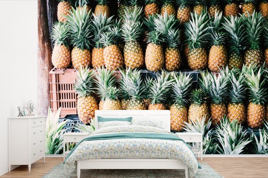 Behang - Fotobehang Ananas - Fruit - Mexico - Breedte 390 cm x hoogte 260  cm | bol.com
