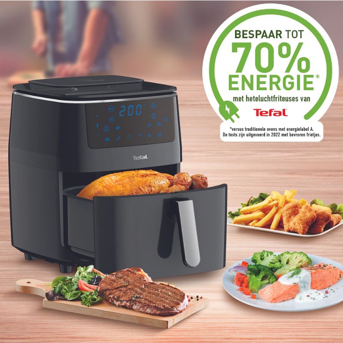 Afbeelding 2 van Tefal Easy Fry Grill & Steam FW2018 - Airfryer - 6,5L - 7 Programma's - Stoom- en Grillfunctie - Voor 6 personen