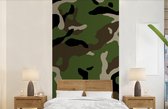 Behang - Fotobehang Militair camouflage patroon - Breedte 120 cm x hoogte 240 cm