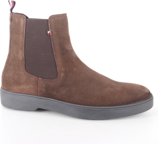 Tommy Hilfiger - Chelsea Boots Bruin - Schoenmaat 43cm - Suede,Leer Heren |  bol.com