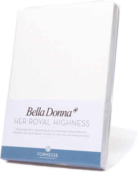 Bella Donna Piccola topperhoeslaken met 1 split - wit (1000) - 160 x 190/200 cm