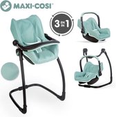 SMOBY Maxi Cosi Quinny Chaise d'alimentation 3 en 1 pour poupée Porte-bébé Rocker
