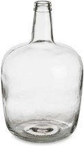 Giftdecor Bloemenvaas - fles - glas - transparant - 22 x 39 cm
