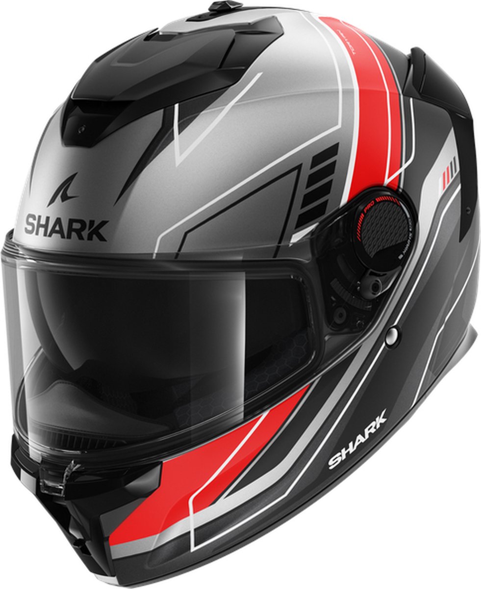Shark Spartan GT Pro Toryan Mat Antraciet Rood Zwart ARK Integraalhelm XL
