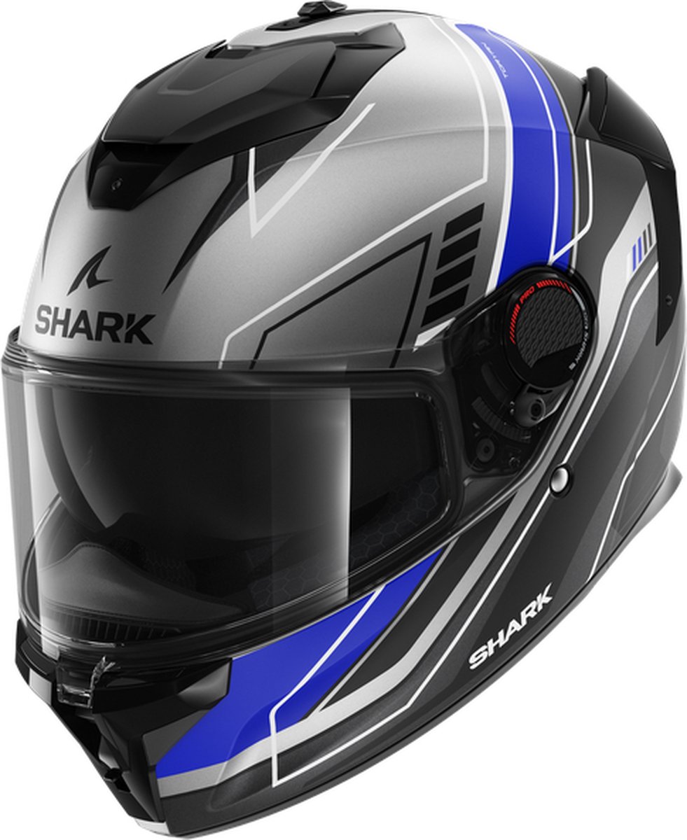 Shark Spartan GT Pro Toryan Mat Antraciet Blauw Zwart ABK Integraalhelm L