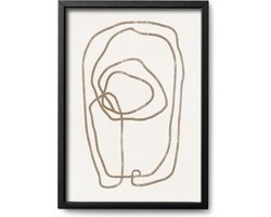 Abstracte poster Infotech - A3 - 30 x 42 cm - Inclusief lijst (Zwart MDF) - Kunst - Hoogwaardige abstracte poster - Illustratie - ArtStract - Abstracte kunst Online - Abstracte posters