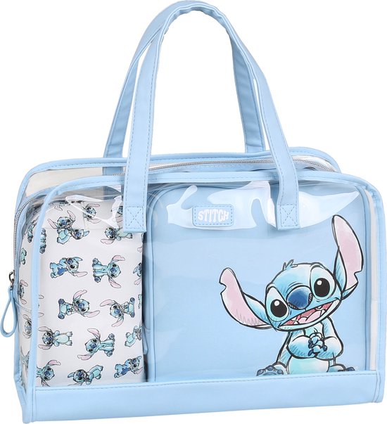 Stitch Disney Set de sacs à cosmétiques à fermeture éclair, 3 pcs