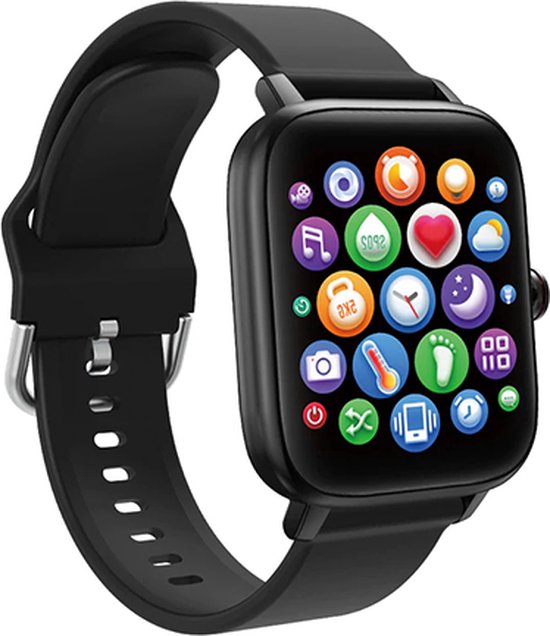 Colmi Smartwatch - Zwart - Smartwatch Heren & Dames - HD Touchscreen -...