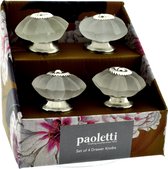 Paoletti Home Boutons d'armoire d'armoire en verre de lait de haute qualité - Bouton de meuble - Fait à la Handgemaakt - 4 pièces