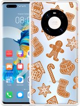 Huawei Mate 40 Pro Hoesje Christmas Cookies Designed by Cazy