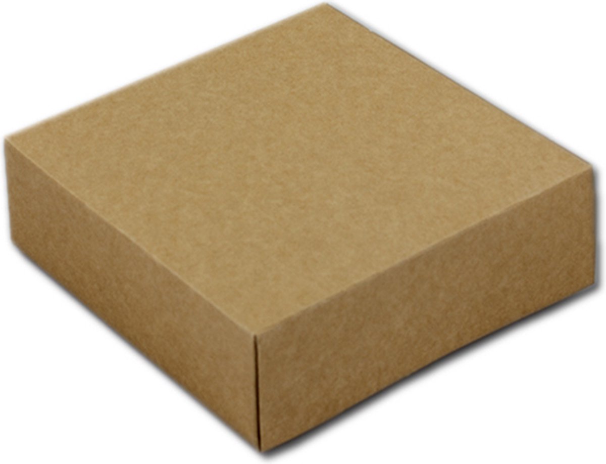 BrandNewCake® Taartdoos - 15x15x5 cm - Taartdoos Karton - Cakedoos - 50 Stuks - Bruin