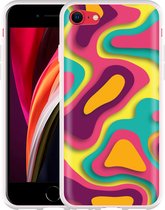 iPhone SE 2020 Hoesje Retro Colors - Designed by Cazy