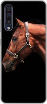 Geschikt voor Samsung Galaxy A50 hoesje - Paard - Licht - Halster - Siliconen Telefoonhoesje