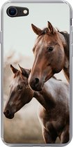Coque iPhone 7 - Paarden - Nature - Marron - Siliconen