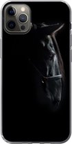 Coque iPhone 12 Pro Max - Cheval - Légère - Zwart - Siliconen