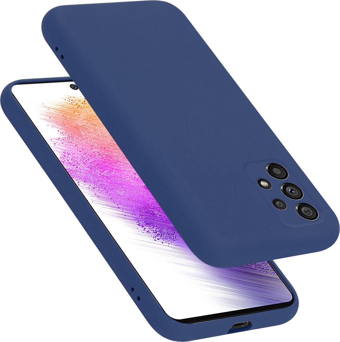 Cadorabo Hoesje geschikt voor Samsung Galaxy A73 5G in LIQUID BLAUW - Beschermhoes gemaakt van flexibel TPU silicone Case Cover