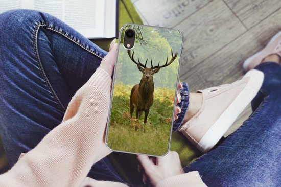 Coque iPhone XR - Red Deer - Nature - Vert - Coque de téléphone en Siliconen