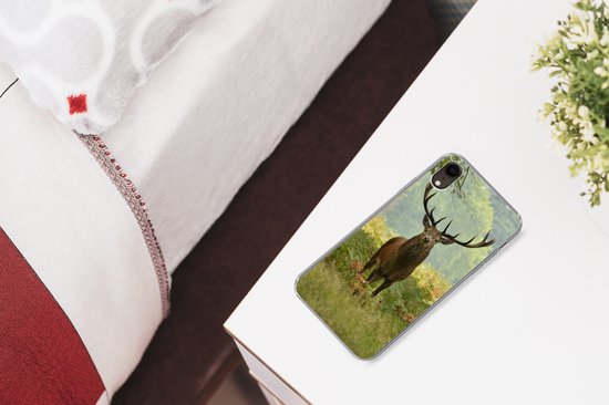 Coque iPhone XR - Red Deer - Nature - Vert - Coque de téléphone en Siliconen