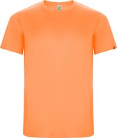 Fluorescent Oranje kinder unisex sportshirt korte mouwen 'Imola' merk Roly 4 jaar 98-104