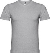 Heather Grijs T-shirt 'Samoyedo' met V-hals merk Roly maat XXL