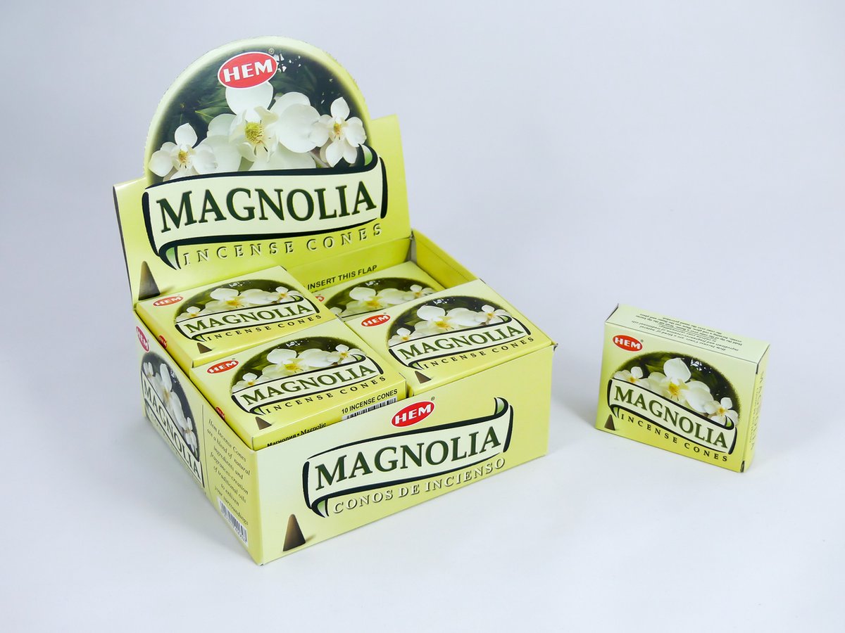 HEM Wierook Kegels / Cones - Magnolia - Voordeelbox (12 Pakjes / 120 Kegels)